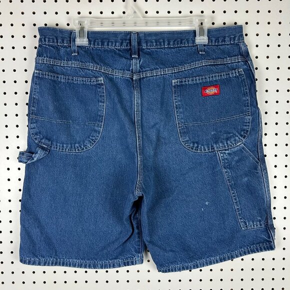 Dickies Jean Baggy Shorts Size 36 Carpenter Jorts Wide Leg Skate Y2K Work Wear - Picture 1 of 6